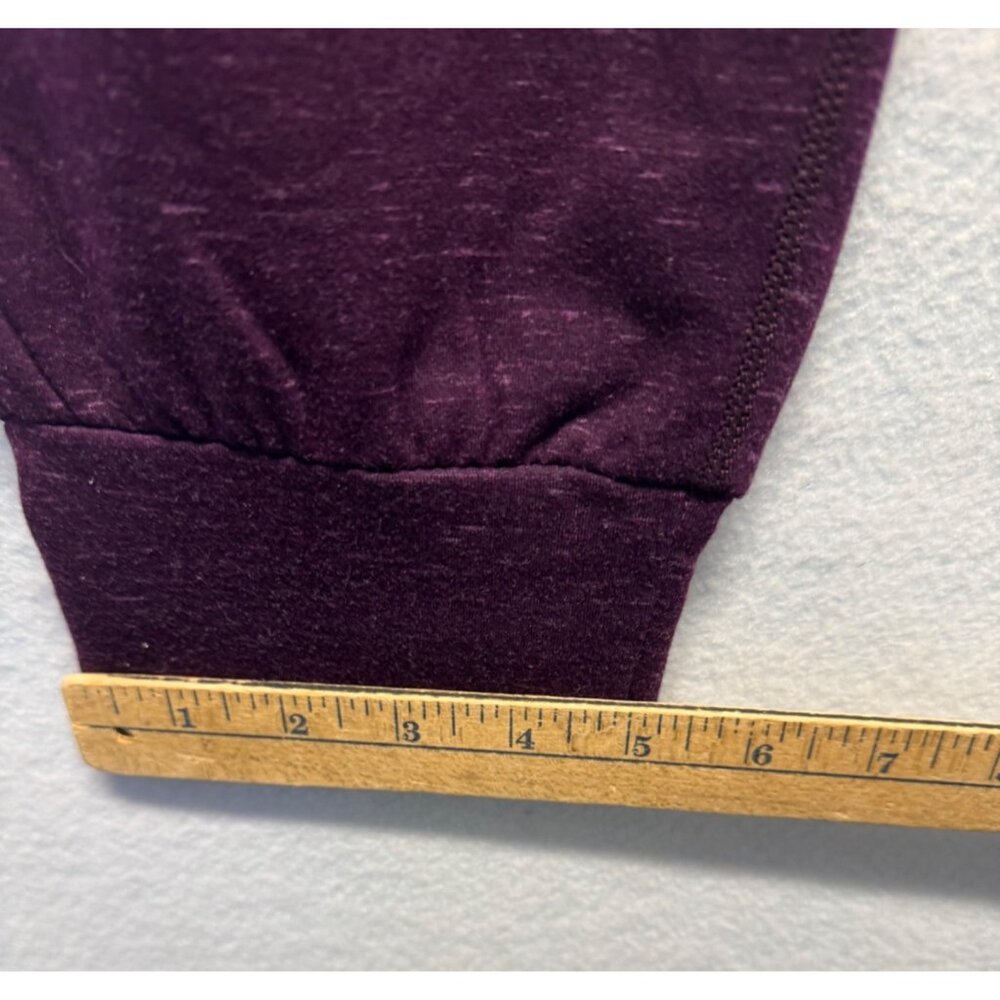 Womens Heathered Purple Jogger Pants Drawstring Waist Pockets Knit Loungewear - Picture 9 of 11